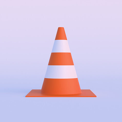 Traffic Cone Free low-poly 3D model