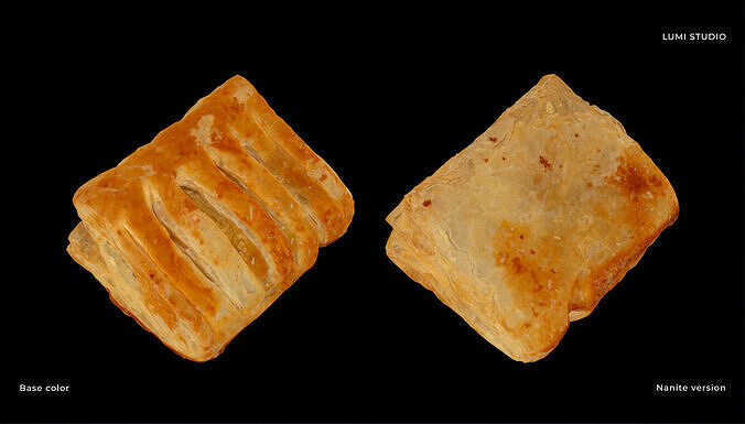 Bread Roll Low-poly 3D model 2