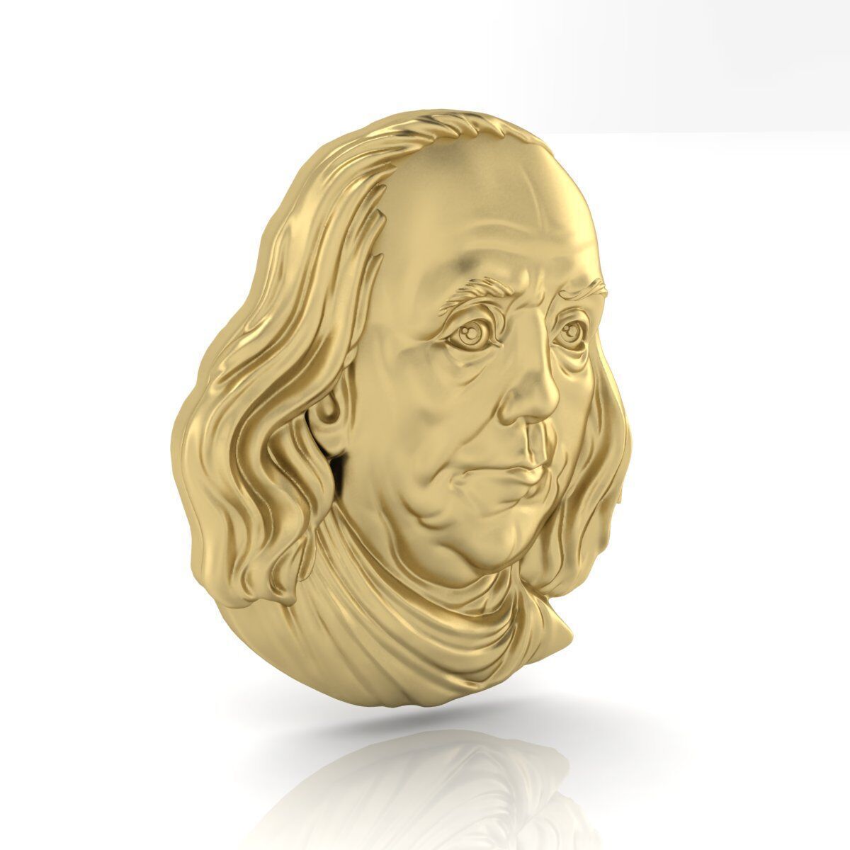 Benjamin Franklin 3DM STL OBJ model for 3D printing and CNC 3D print model_2