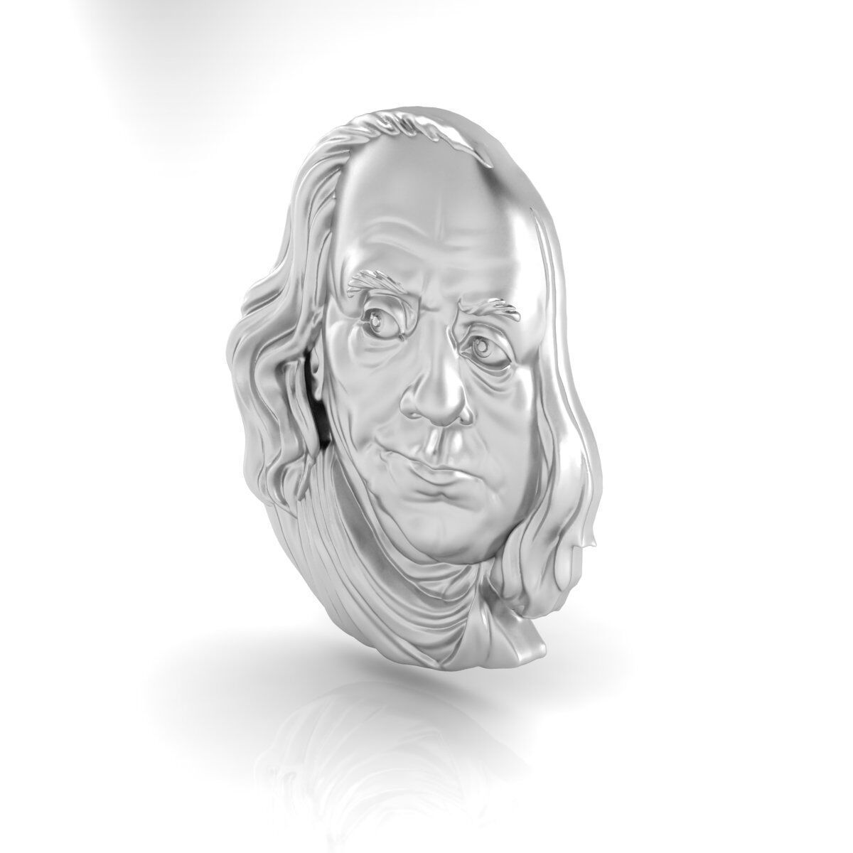 Benjamin Franklin 3DM STL OBJ model for 3D printing and CNC 3D print model_7