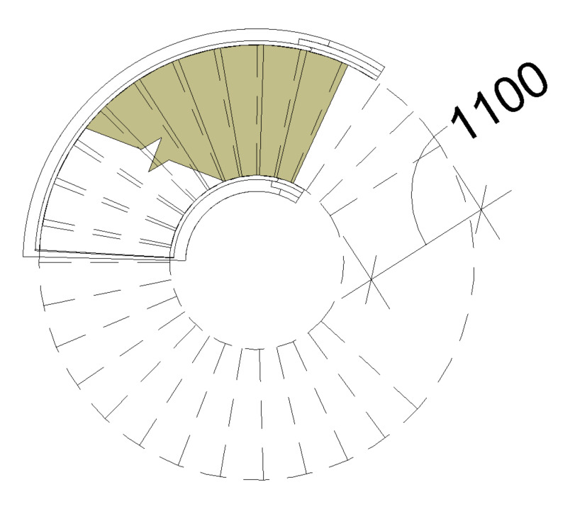 Spiral staircase with customized rails Revit model 3D model_2