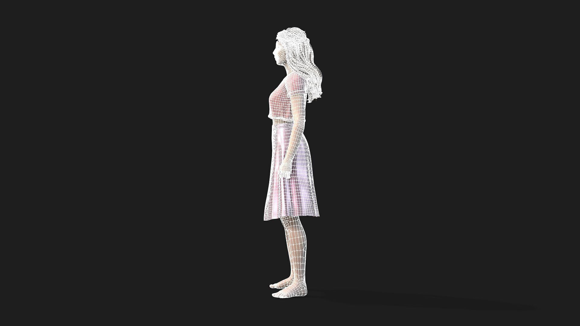 Realistic 3D Model of a Woman 3D model_16