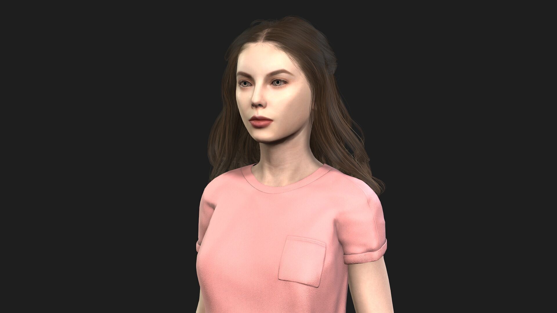 Realistic 3D Model of a Woman 3D model_6