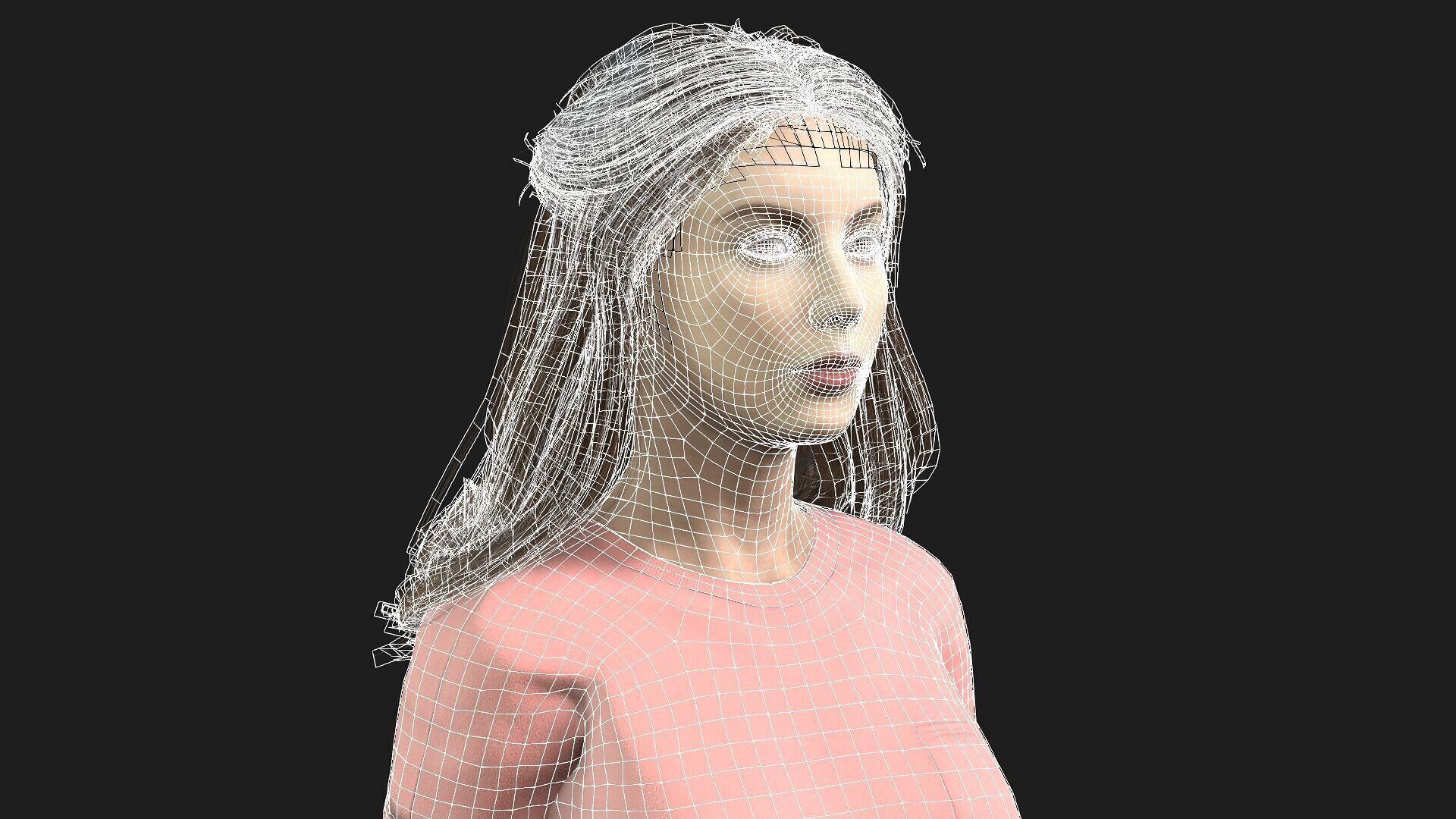 Realistic 3D Model of a Woman 3D model_21