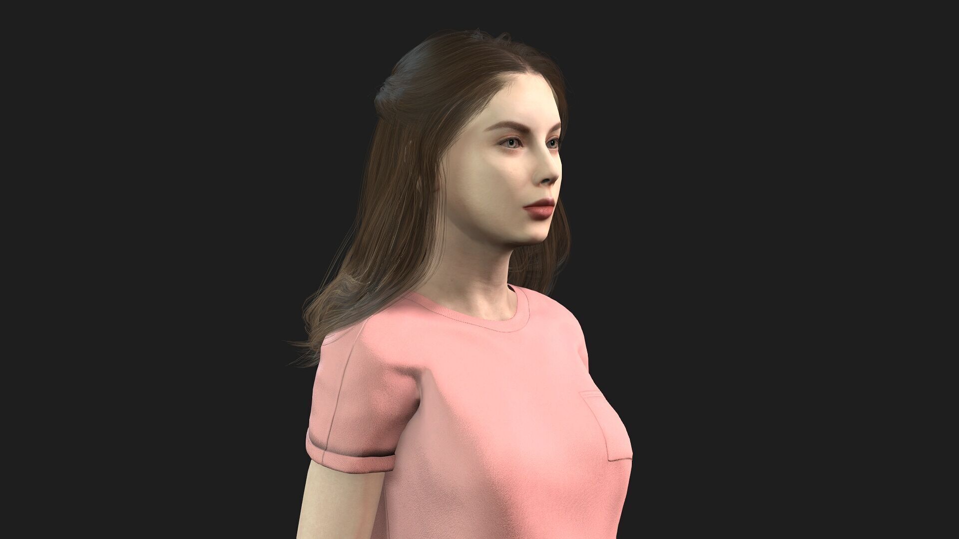 Realistic 3D Model of a Woman 3D model_7