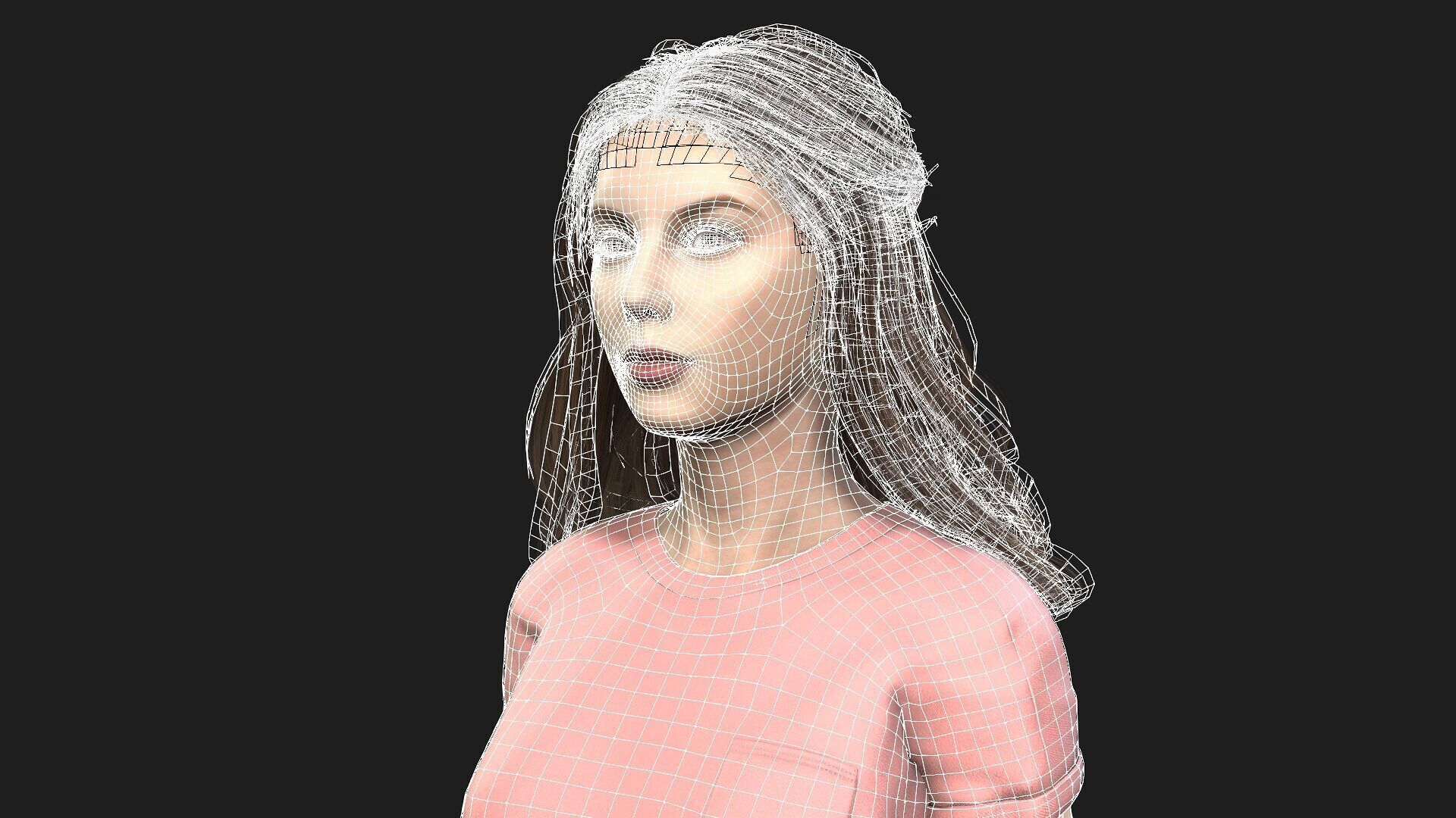 Realistic 3D Model of a Woman 3D model_20