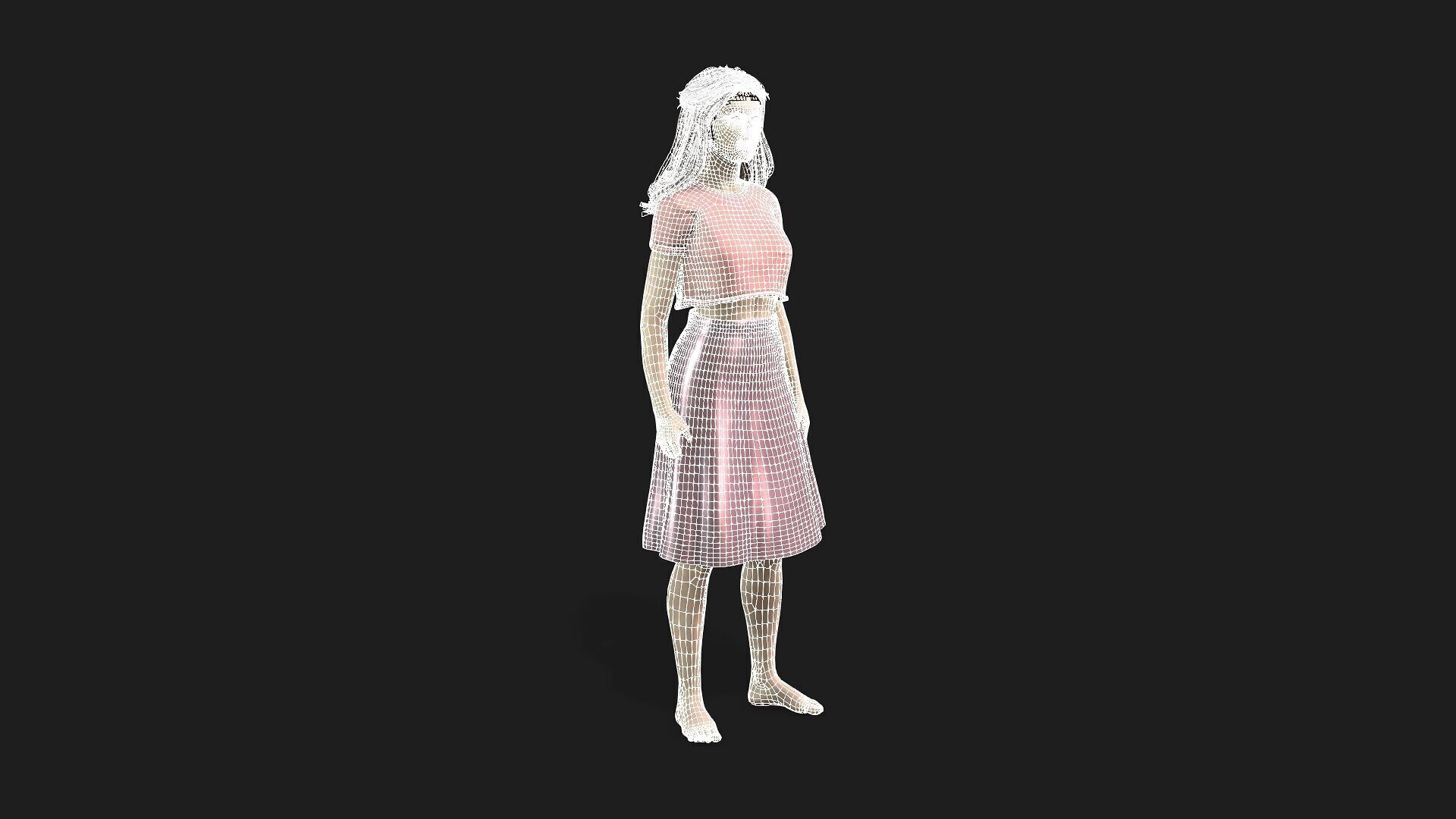 Realistic 3D Model of a Woman 3D model_22