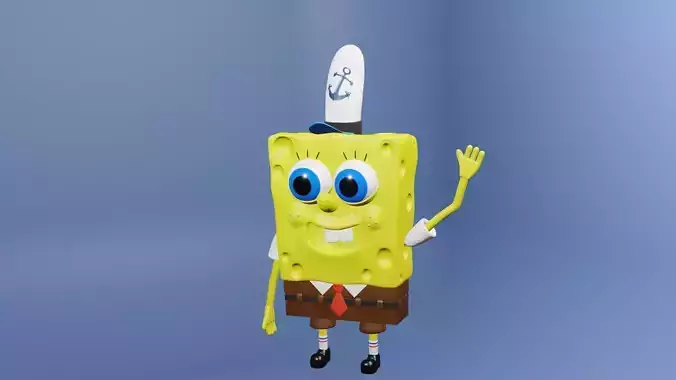 Spongebob Low-poly 3D model