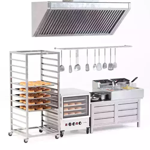  Commercial Kitchen Set 01
