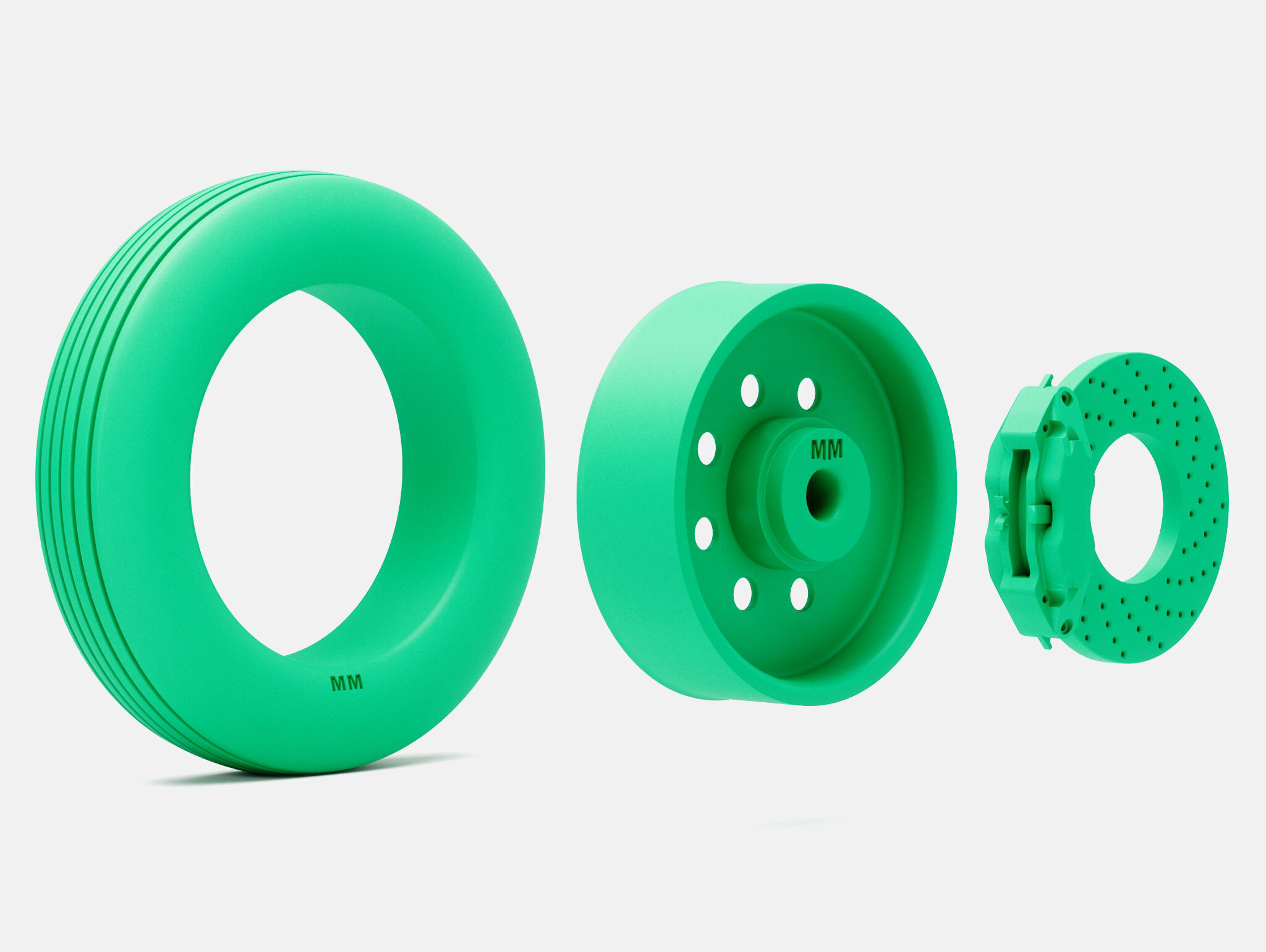 15x5 15x15 Weld Draglite Wheels Hoosier Tires 3D print model_8