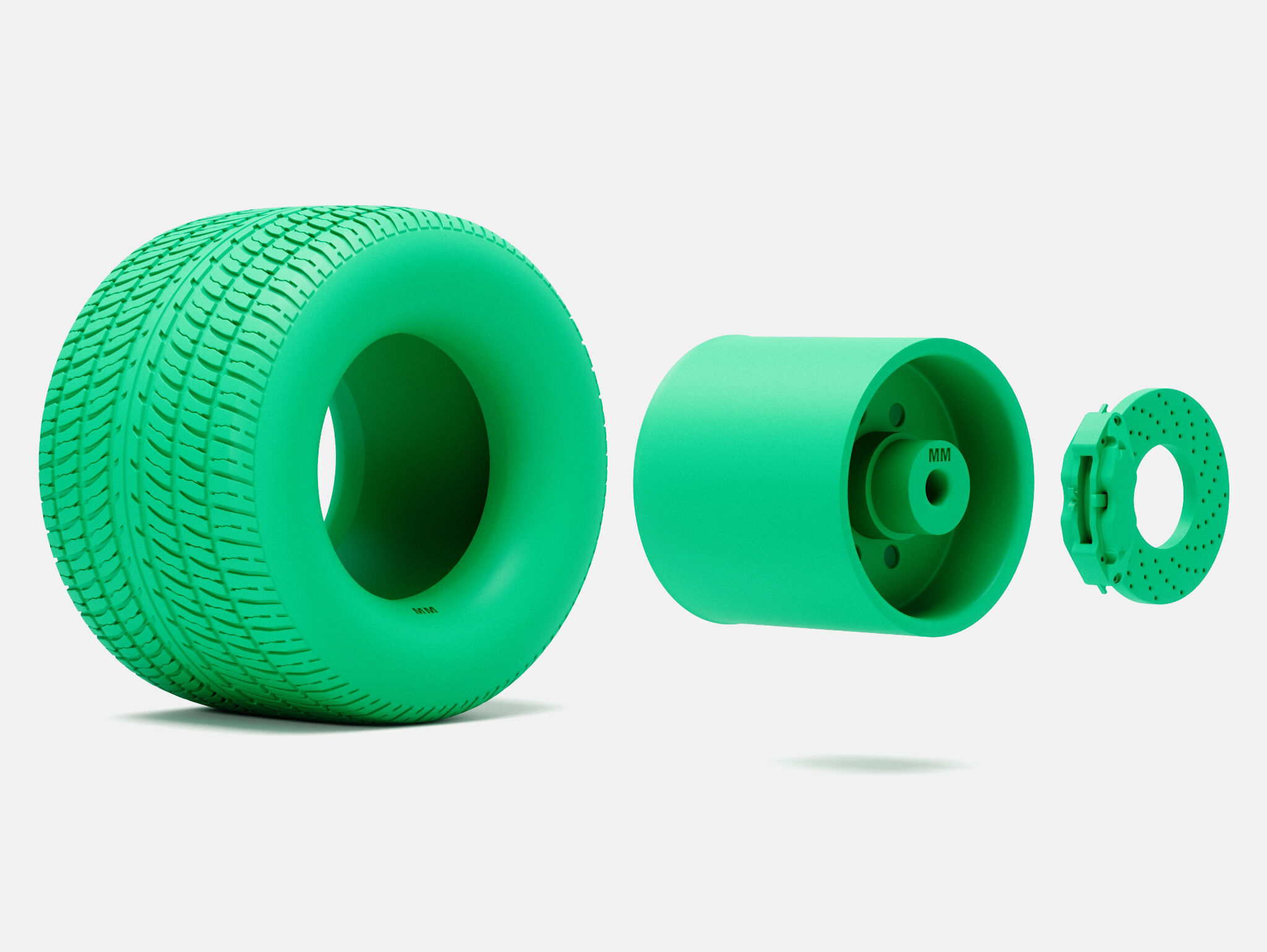 15x5 15x15 Weld Draglite Wheels Hoosier Tires 3D print model_9