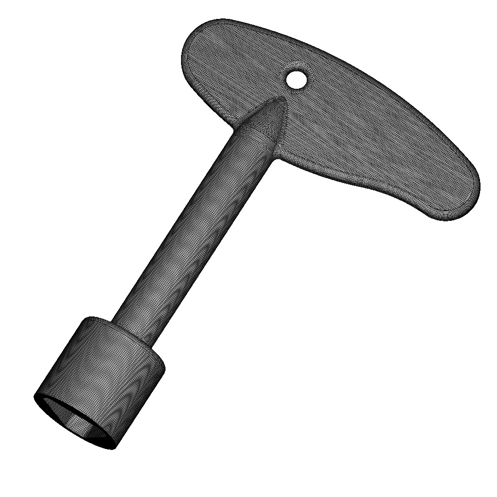Elevator Triangle Spanner 3D print model_3