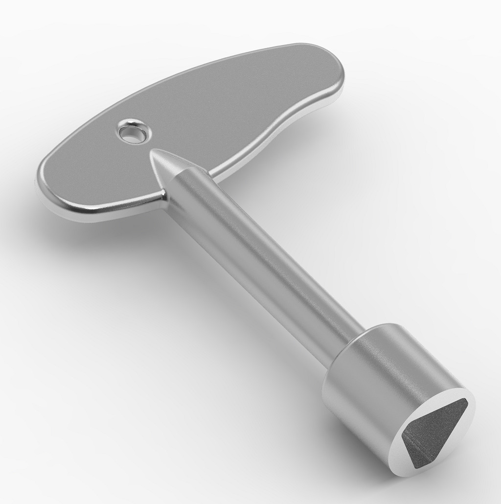 Elevator Triangle Spanner 3D print model_1