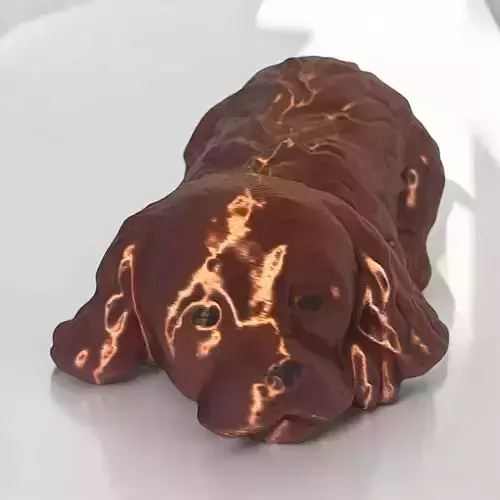 Cocker spaniel sleeping 3D print model