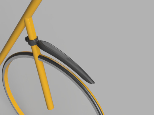 Rear Bike Mudguard 3D print model_5