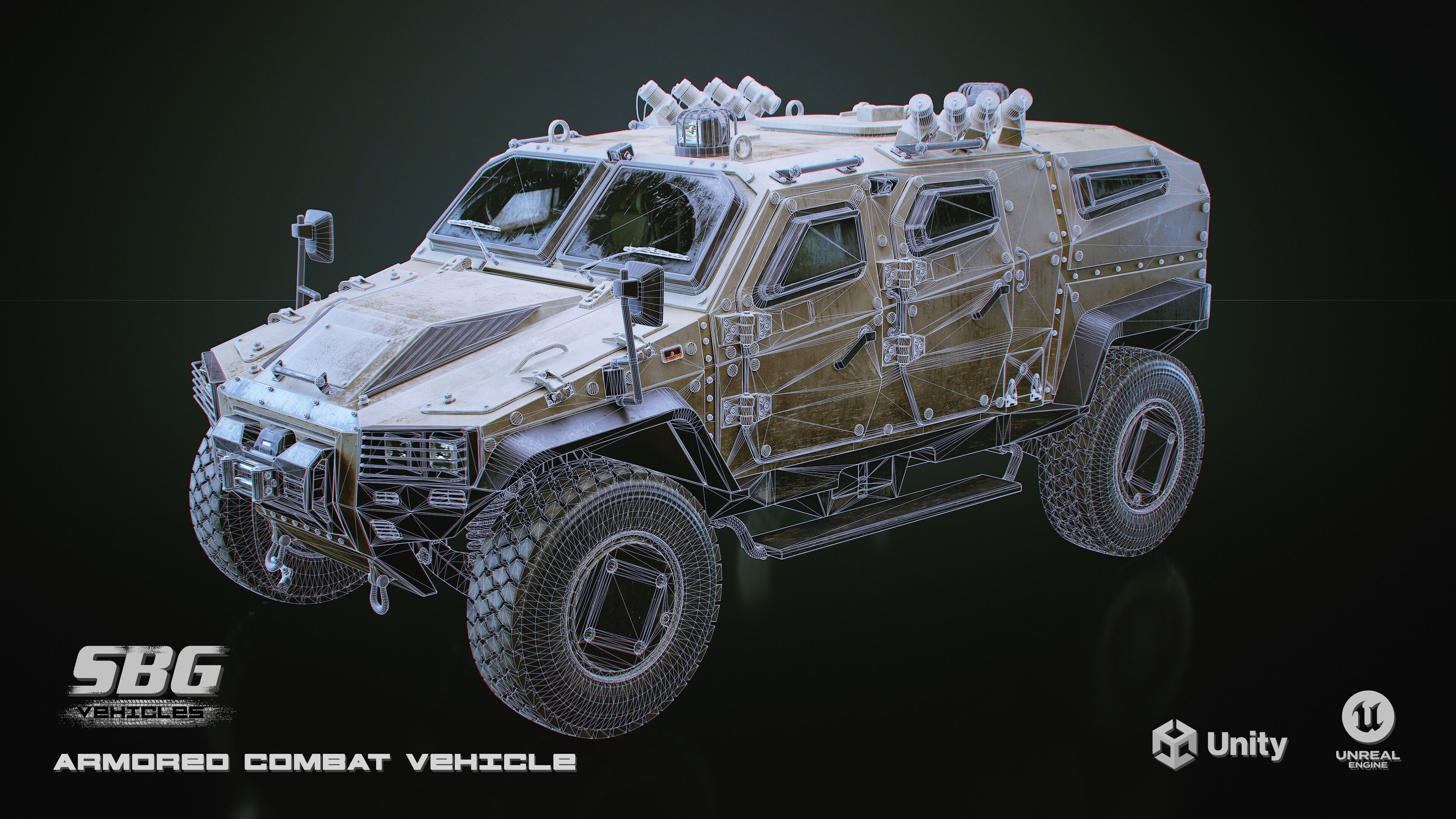 SBG Armored Combat Vehicle - Ultimate Edition Low-poly 3D model_13