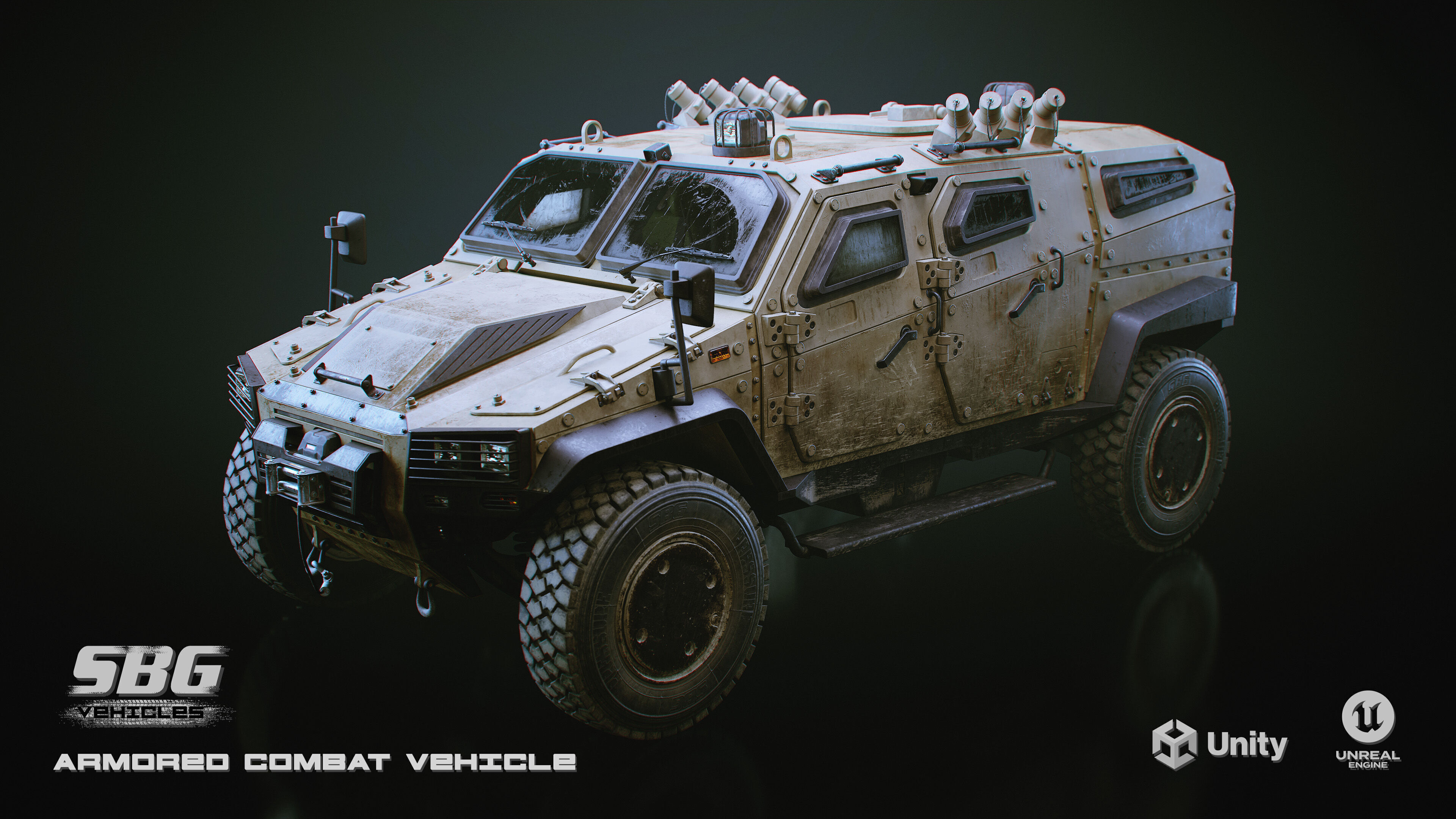 SBG Armored Combat Vehicle - Ultimate Edition Low-poly 3D model_9