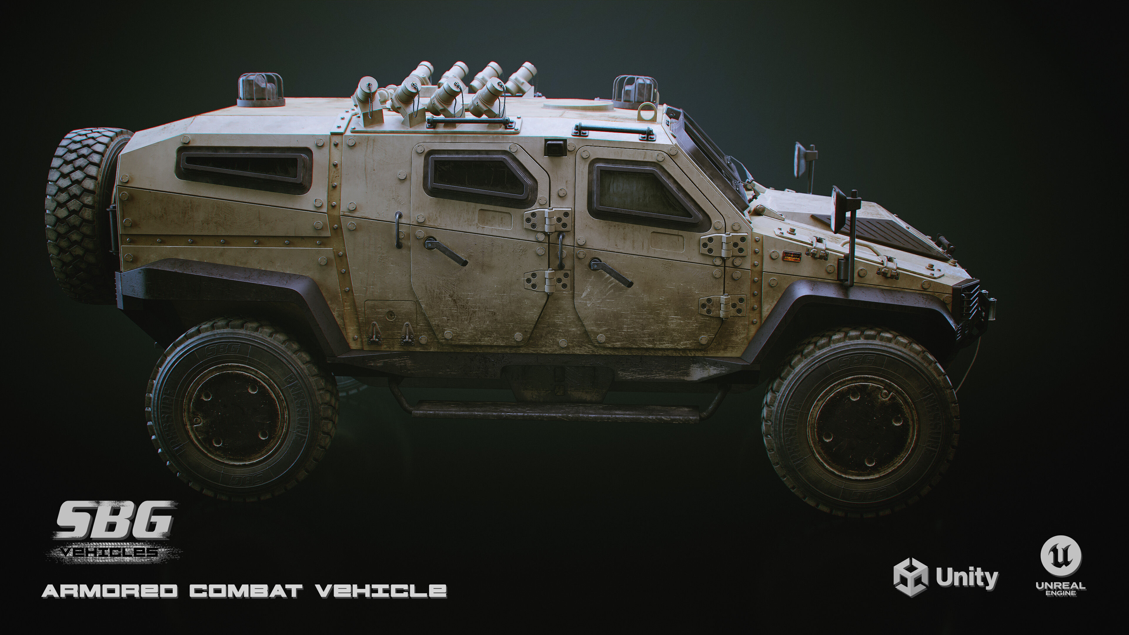 SBG Armored Combat Vehicle - Ultimate Edition Low-poly 3D model_12