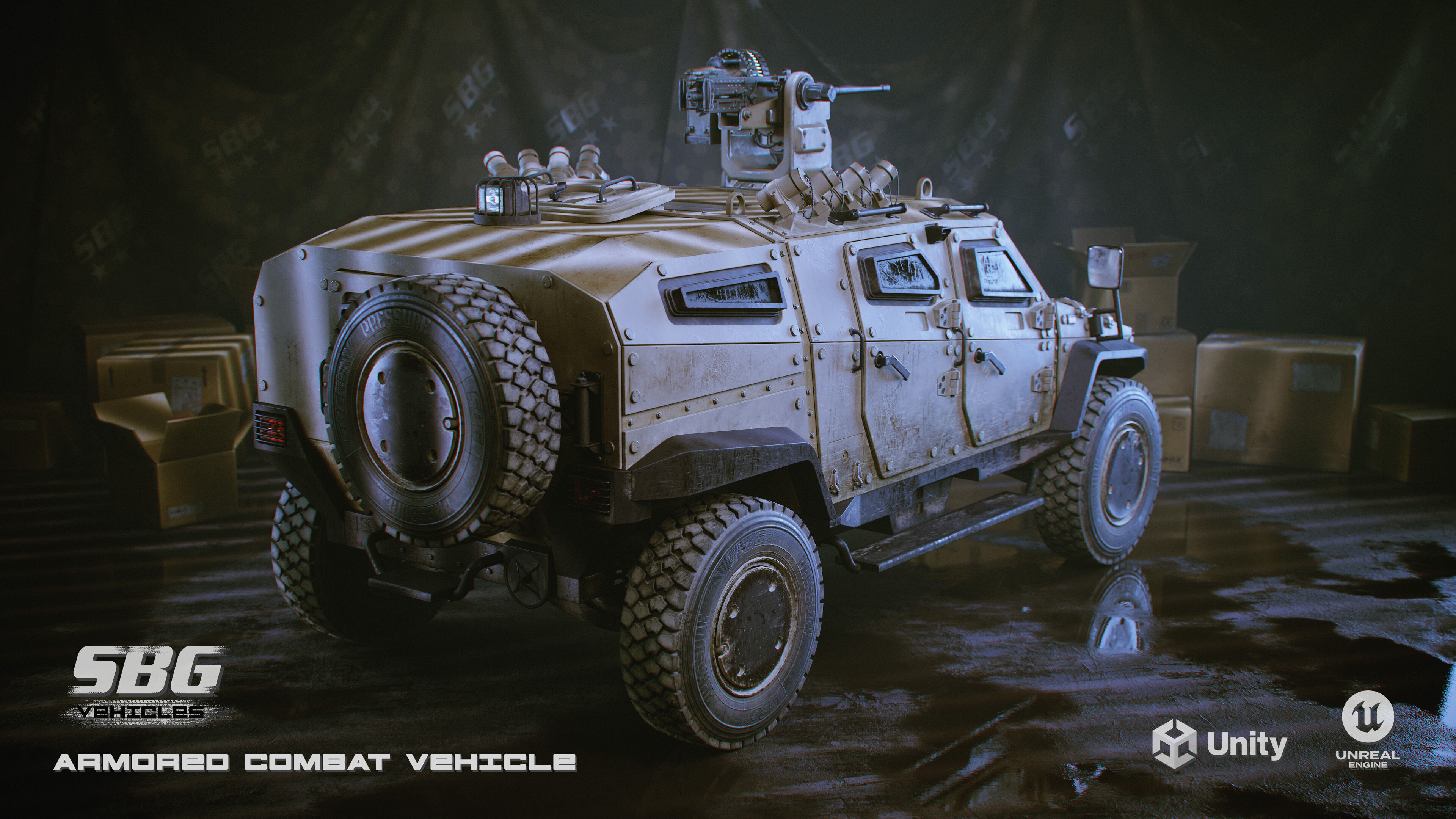 SBG Armored Combat Vehicle - Ultimate Edition Low-poly 3D model_5