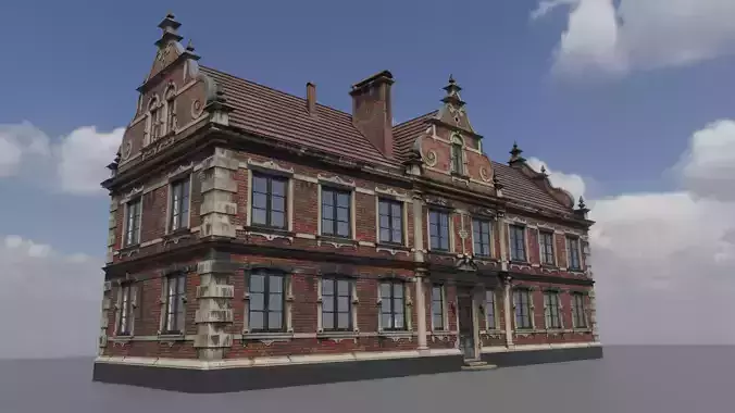 Brick Building with interior in dirty style