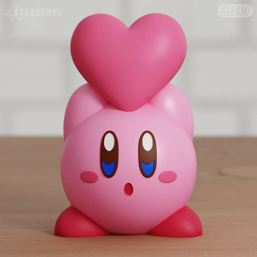 Kirby with Heart Valentines Day 2 Models 3D print model_8