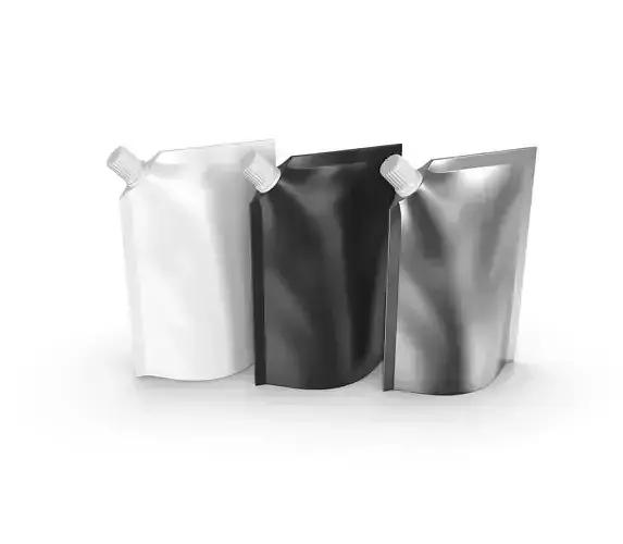 Plastic pouch food packing bag with lid mockup