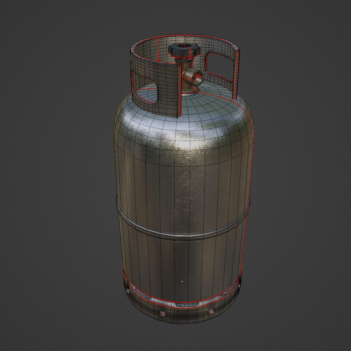 Gas Cylinder 01 3D model_7