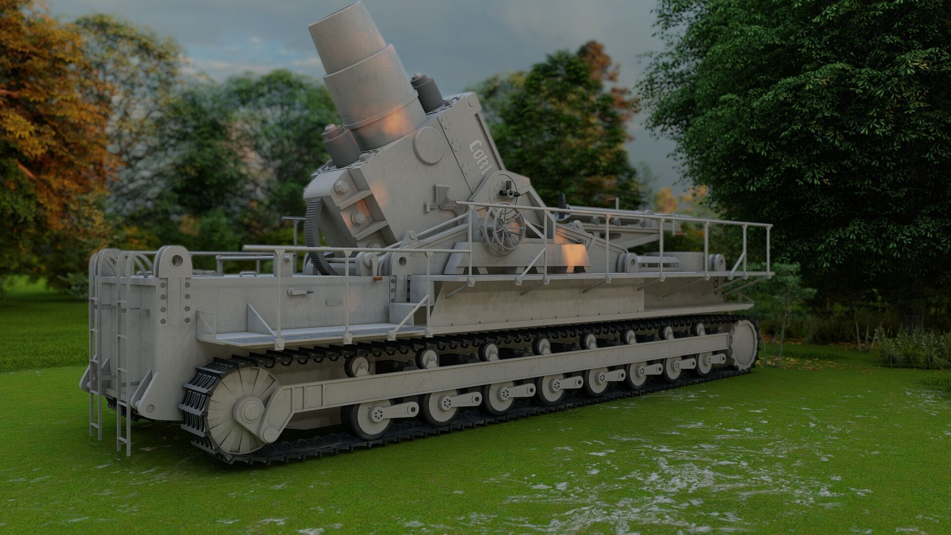 Karl-gerat mortar 3D model_10