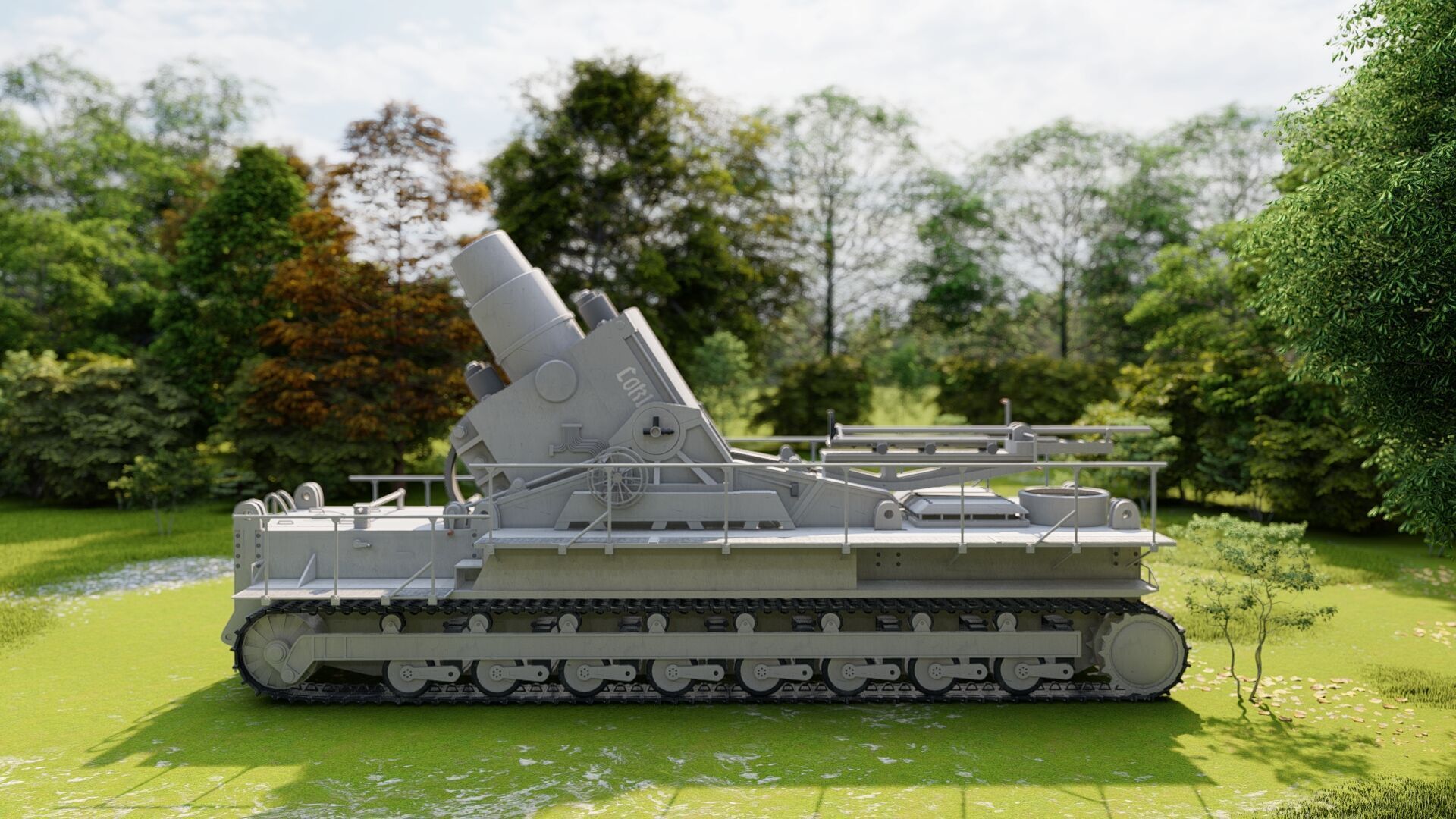 Karl-gerat mortar 3D model_5