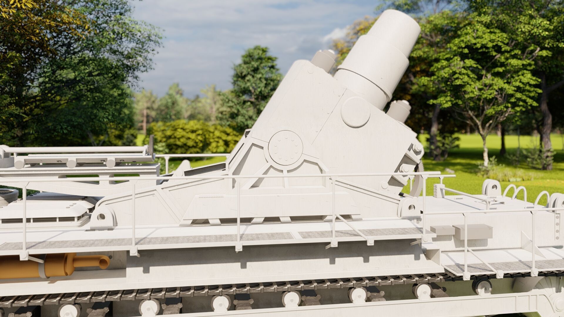 Karl-gerat mortar 3D model_9