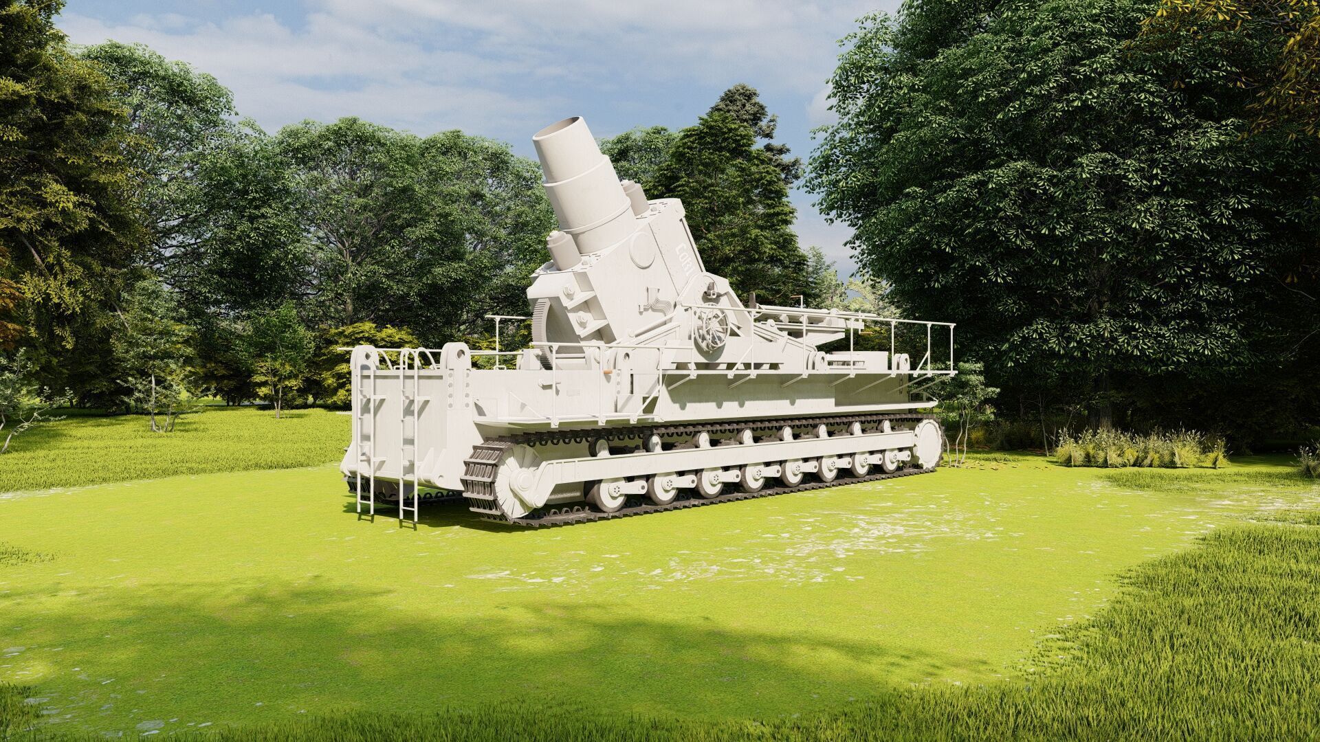 Karl-gerat mortar 3D model_4