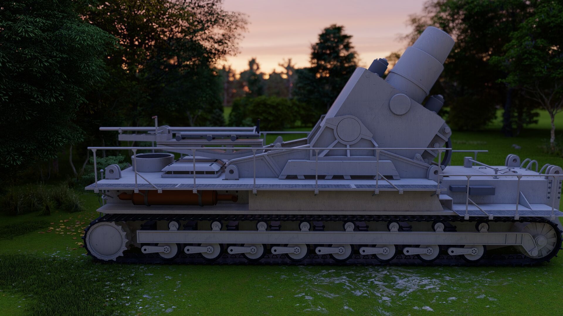 Karl-gerat mortar 3D model_12