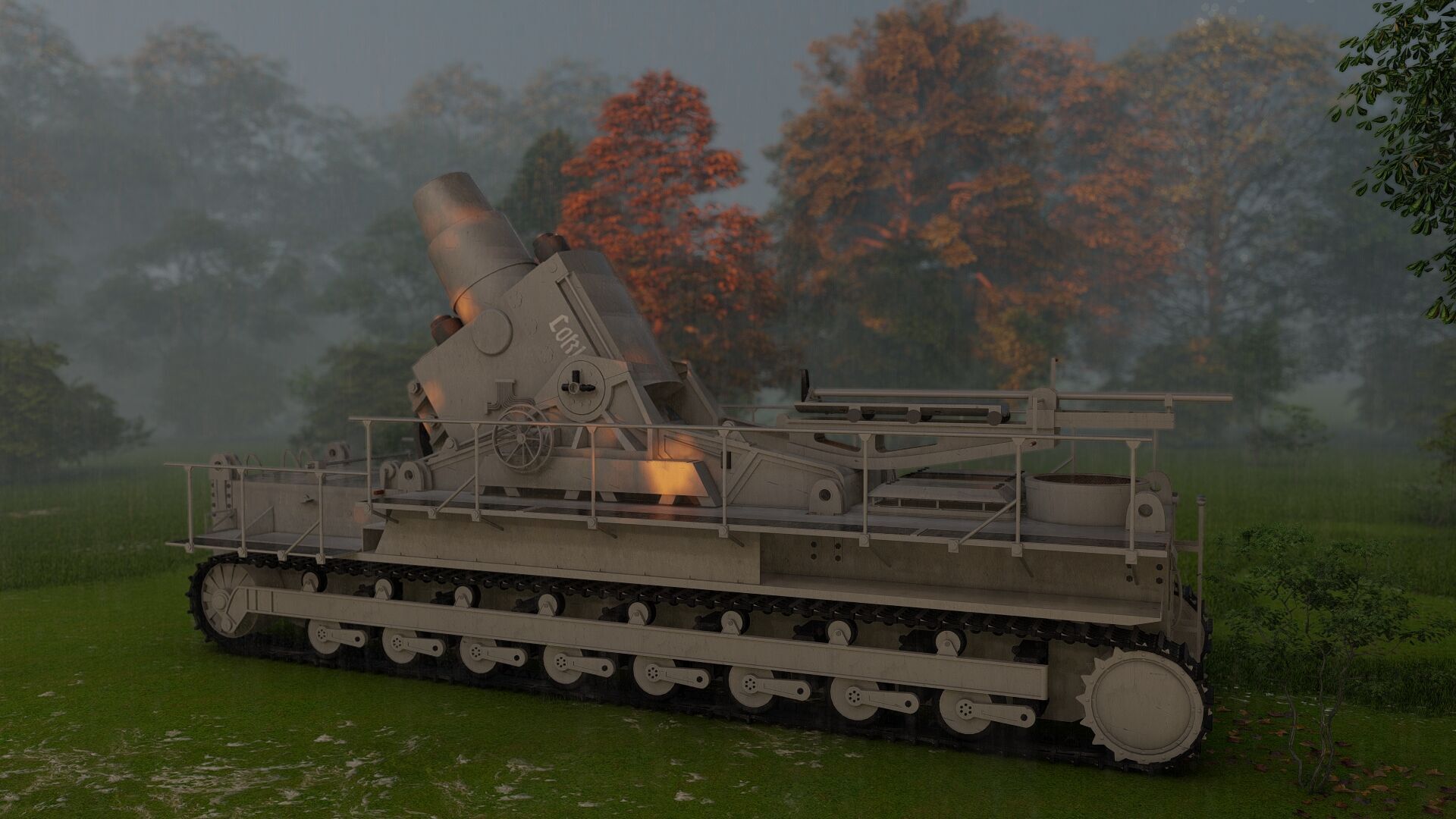 Karl-gerat mortar 3D model_11