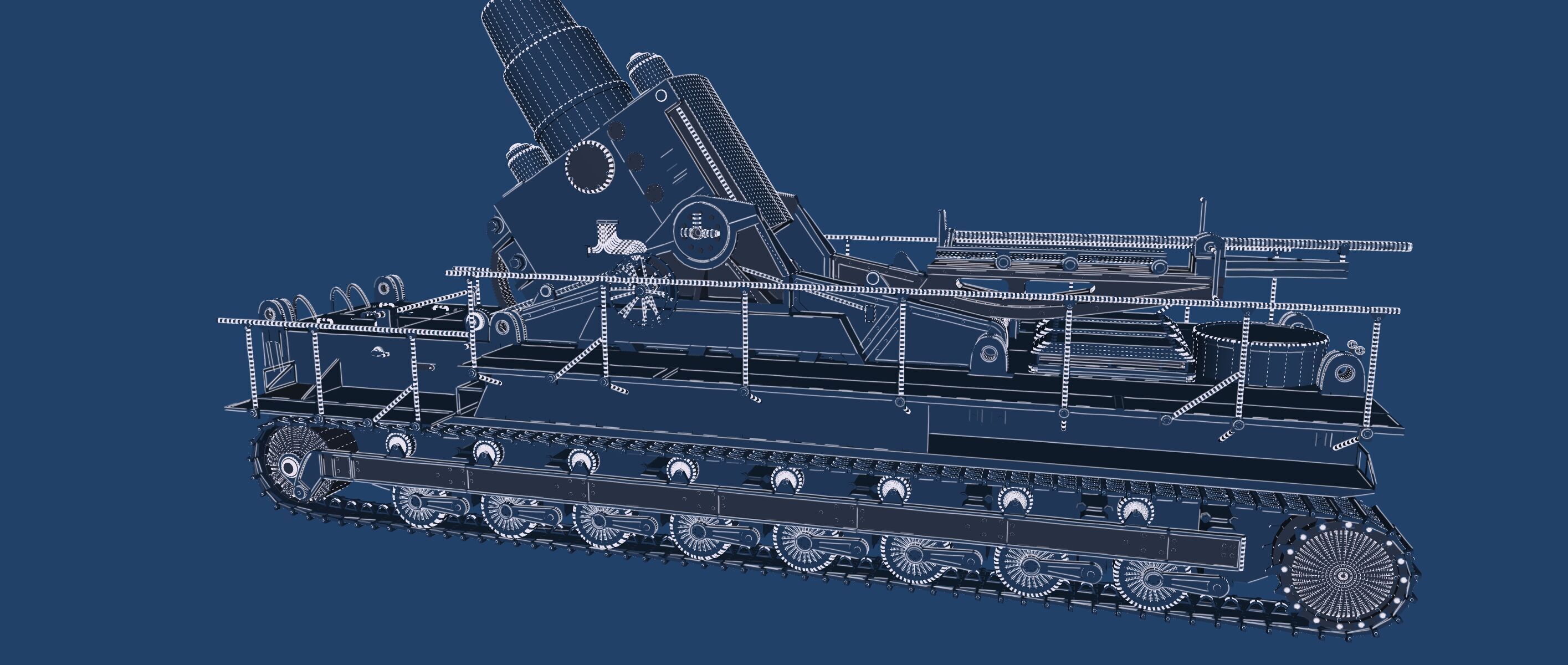 Karl-gerat mortar 3D model_28