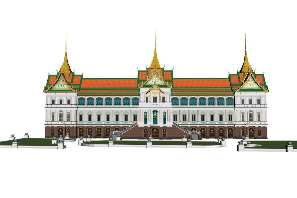 3D Model of Phra Thinang Chakri Maha Prasad 3D model_2