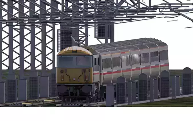 British rail class 87 intercity with MK3 coaches