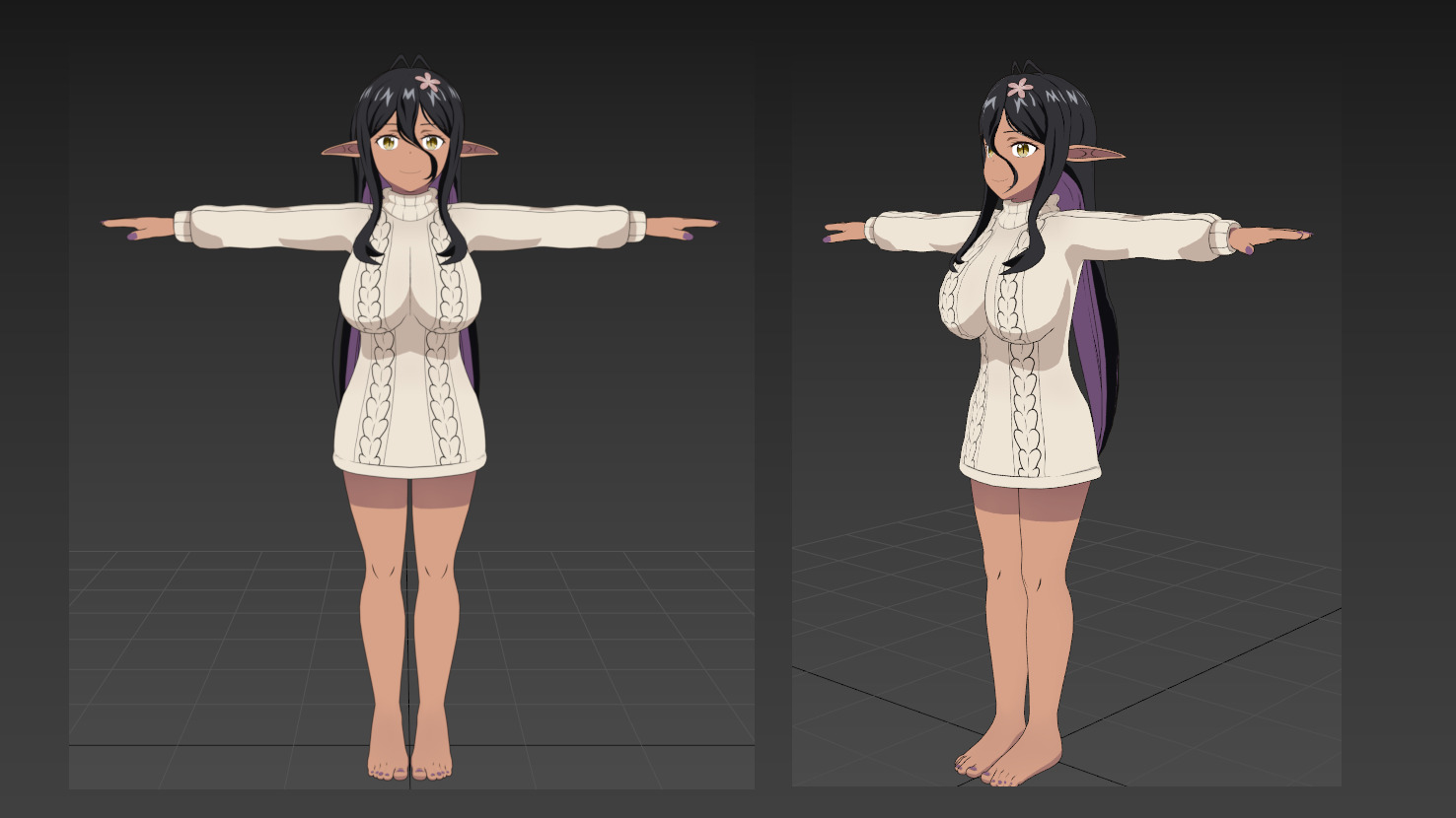  Mariabelle Yandere Dark Elf 3D model_1