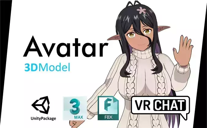  Mariabelle Yandere Dark Elf 3D model