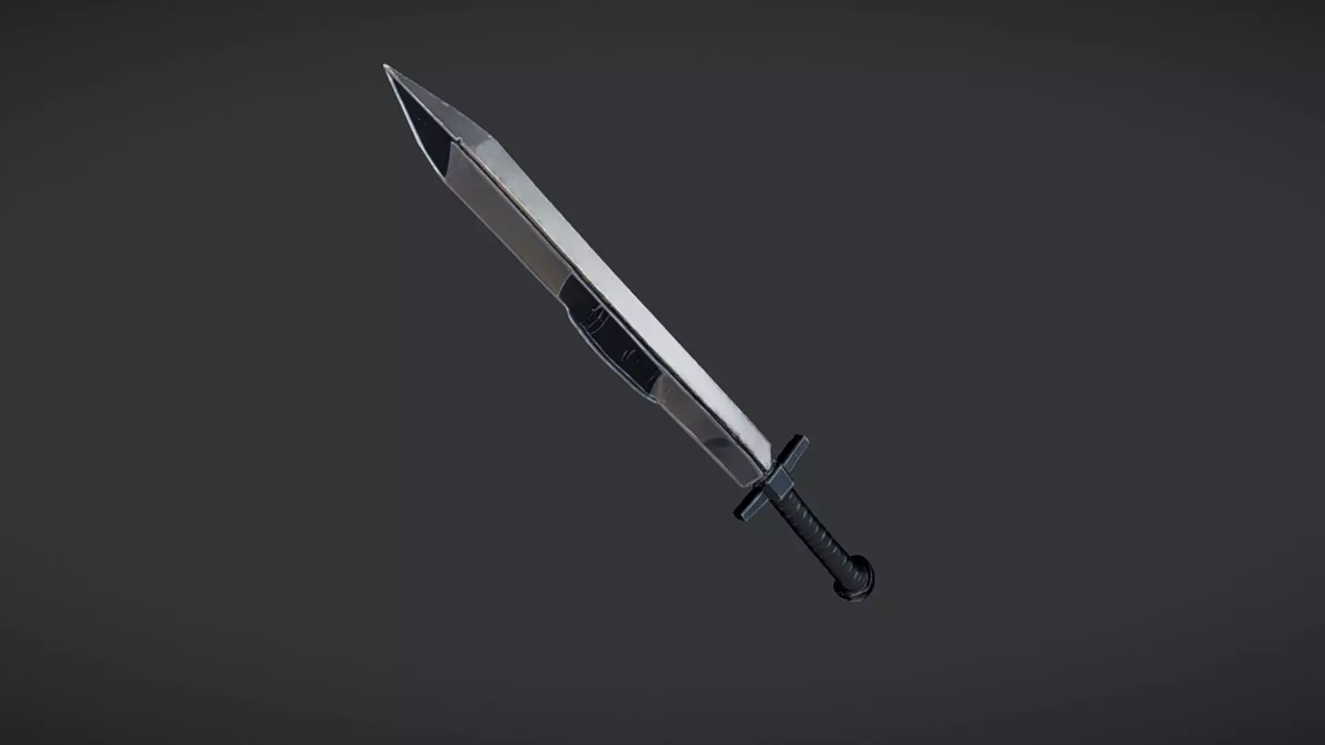 medieval sword 3D Game Ready Model 3D model_0