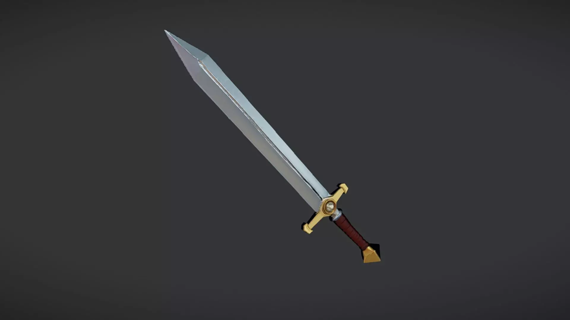 Medieval style sword 3D model_0