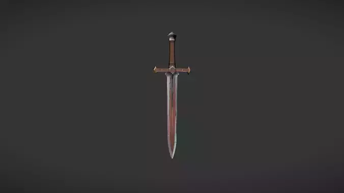medieval longsword 3D Game Ready Model