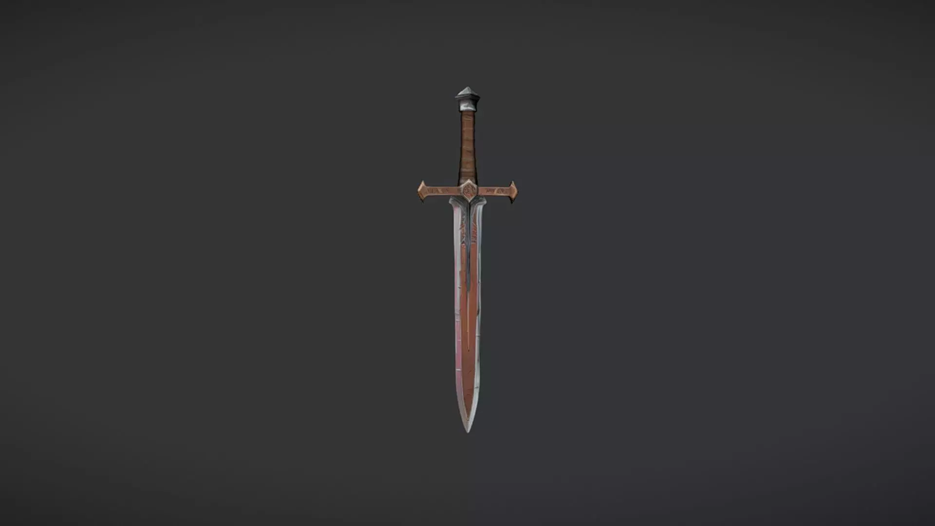 medieval longsword 3D Game Ready Model 3D model_0