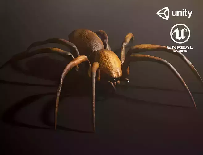 Land Spider1 - Game Ready Low-poly 3D model