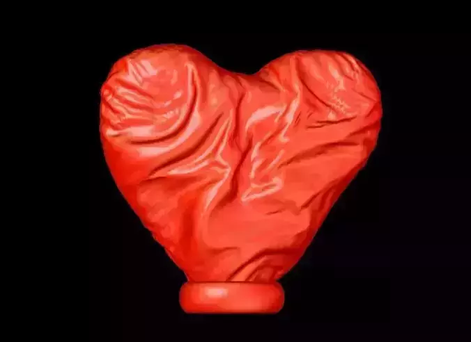 Crumpled Cloth Heart