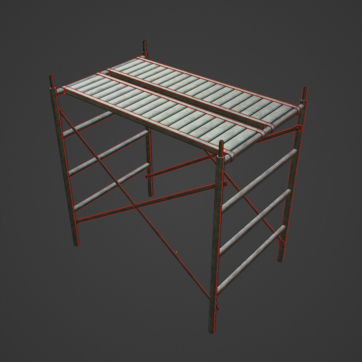 Metal Scaffolding Construction 04 Low-poly 3D model_7