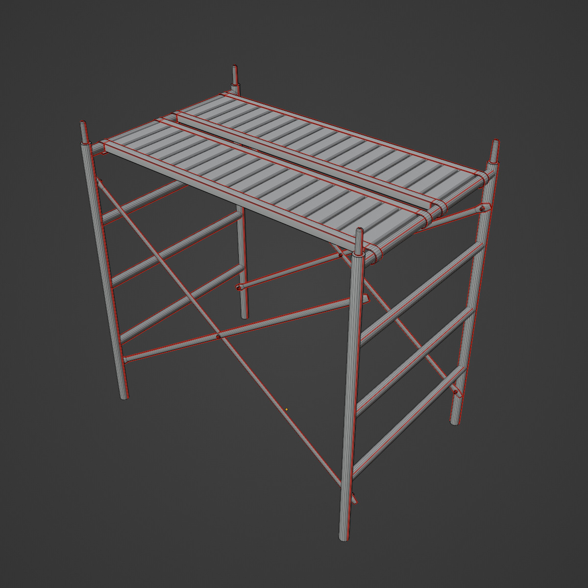 Metal Scaffolding Construction 04 Low-poly 3D model_9