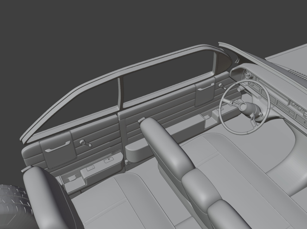 1961 cadillac coupe de ville  3D print model_7