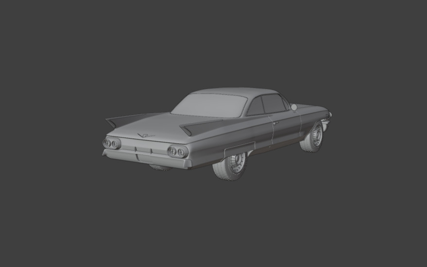 1961 cadillac coupe de ville  3D print model_2