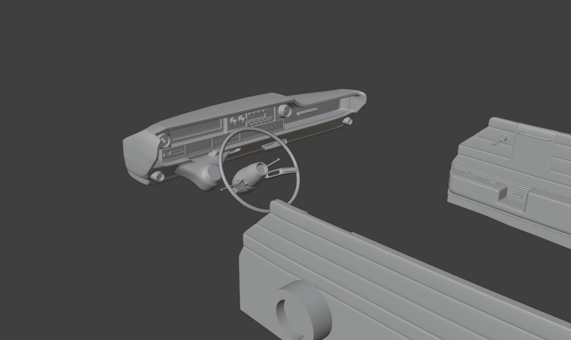 1961 cadillac coupe de ville  3D print model_12