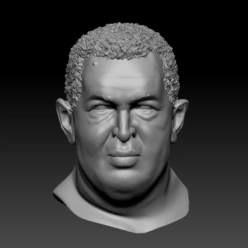 HUGO CHAVEZ HEAD SCULPTURE 3D PRINT MODEL 3D print model_0